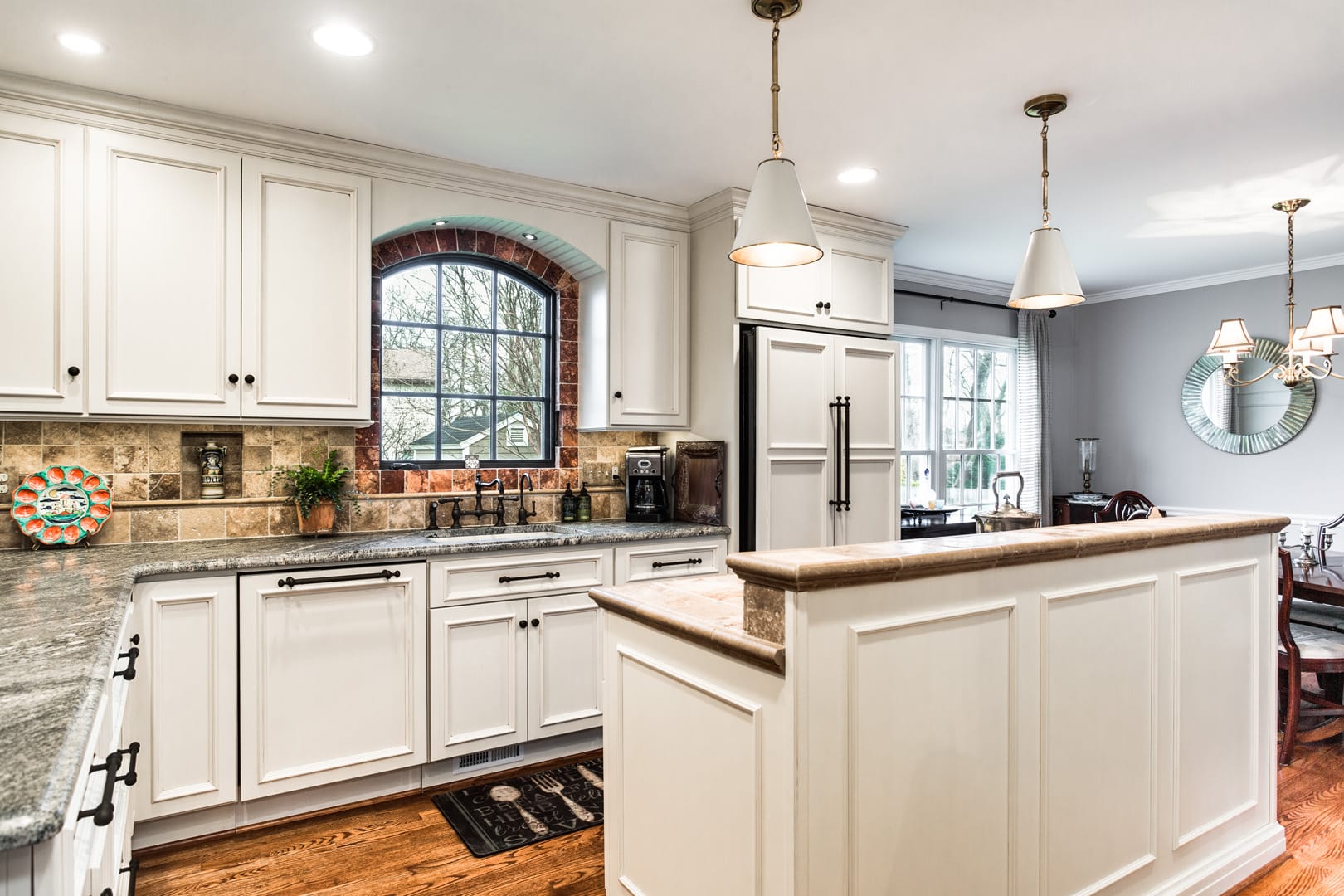 Alexandria Kitchen Remodel tuscan style with Niva honed granite countertops