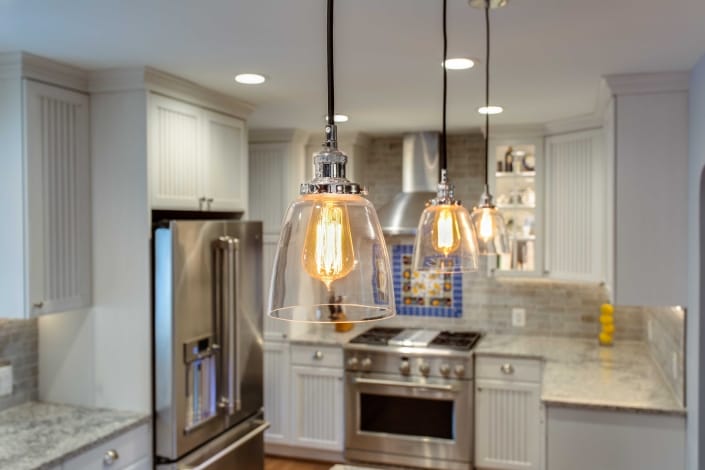 kitchen remodeling, Alexandria, VA featuring pendant lighting