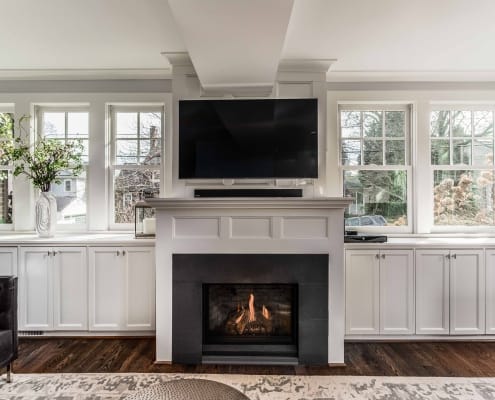 Foster remodeling Solutions, interior remodeling, Alexandria VA with gas fireplace