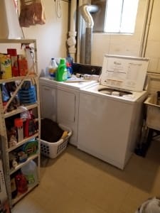 Arlington, VA, basement laundry room remodel, before photo
