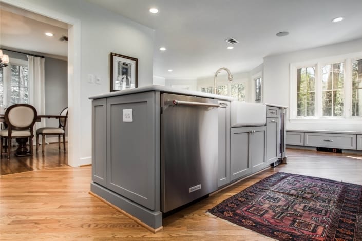 custom Kitchen remodeling Arlington, VA with 1/4" hardwood flooring