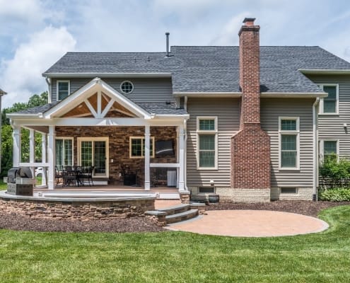 Patio addition with grilling area for outdoor living in Springfield