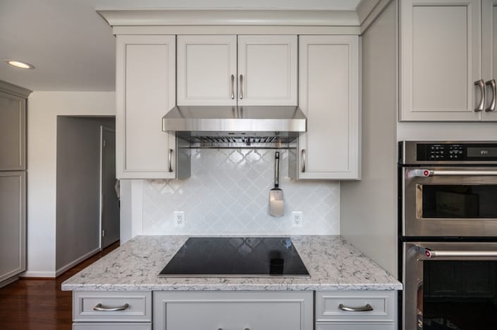 Alexandria, VA kitchen remodeling with Ceramic Tile backsplash and Silestone Pietra countertops