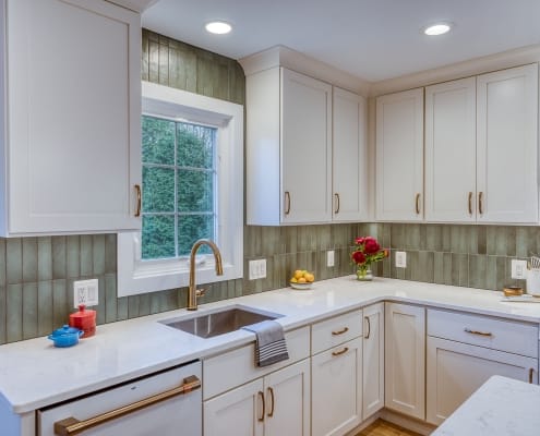 Image of Fairfax kitchen remodel featuring white kitchen design