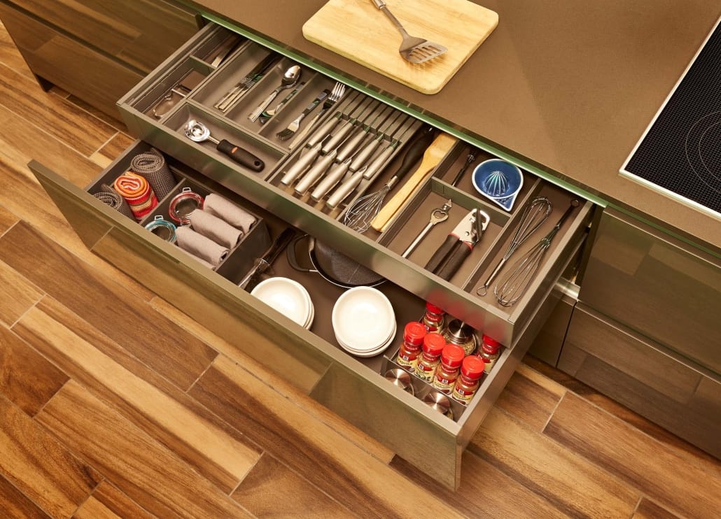 Pull out drawer sorter is an option for your cabinets