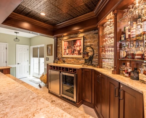 Haymarket Custom Bar Build and Basement Remodel Interior Designer