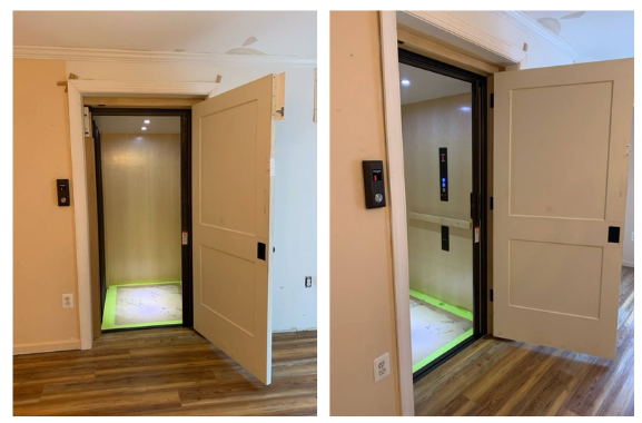 elevator install with door