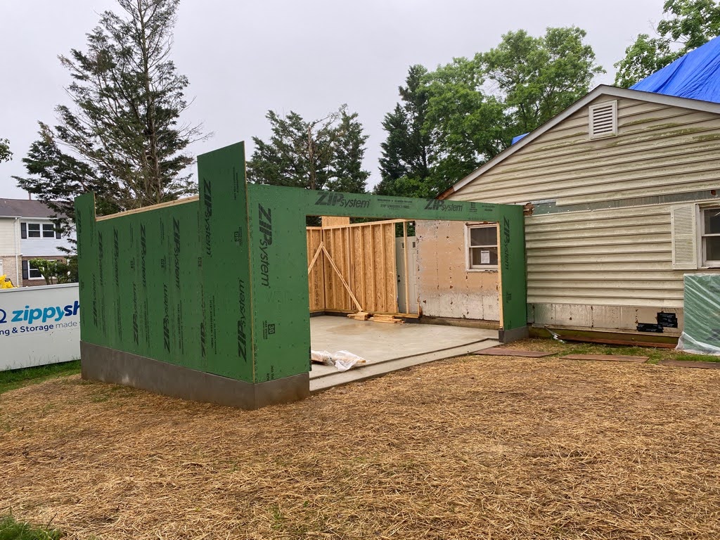 construction of garage addition