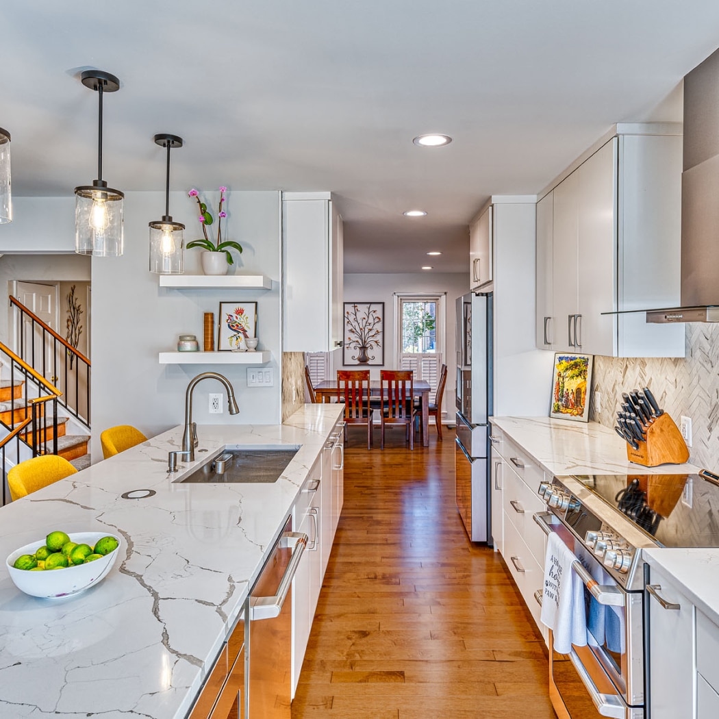 Contemporary meets function in Oakton Kitchen