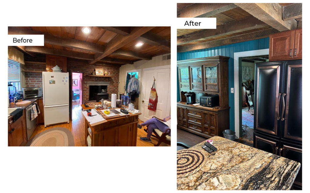 before and after of kitchen remodel
